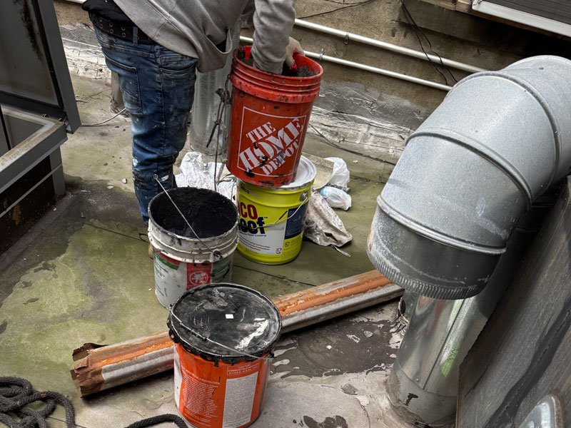 Roof repair waterproofing project in manhattan